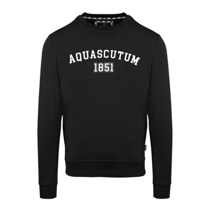 Black - Front - Aquascutum Mens Arched Logo Sweatshirt