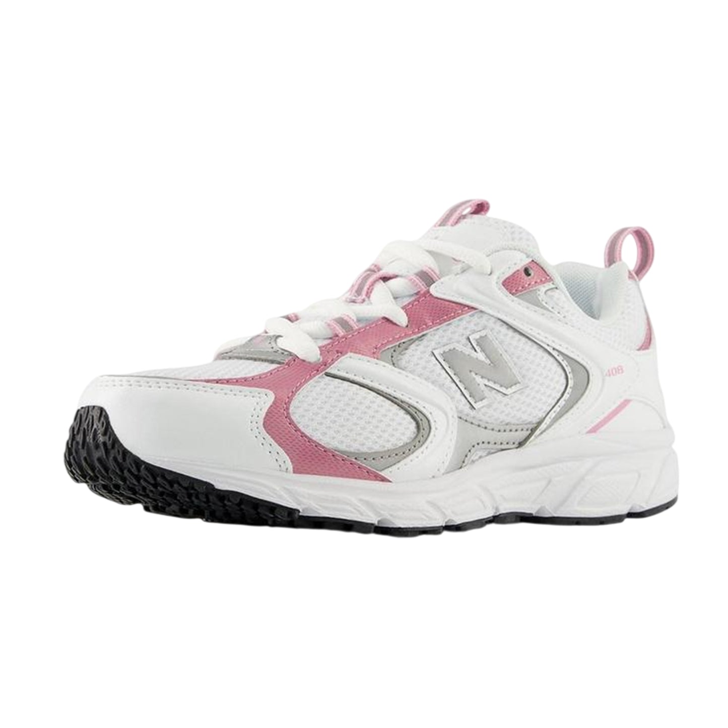 White-Pink - Back - New Balance Womens-Ladies 408 V1 Leather Trainers