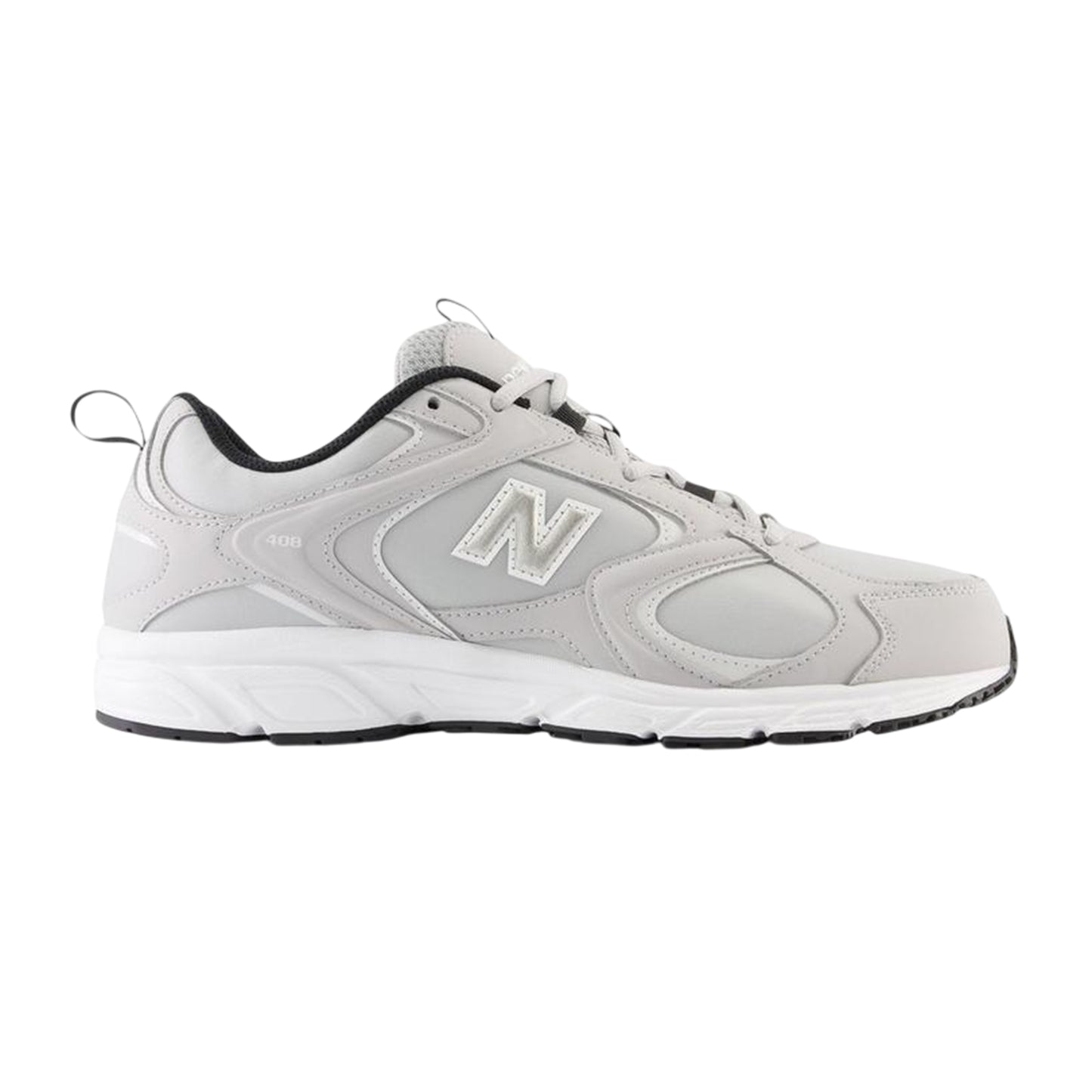 White-Silver - Front - New Balance Womens-Ladies 408 V1 Leather Trainers