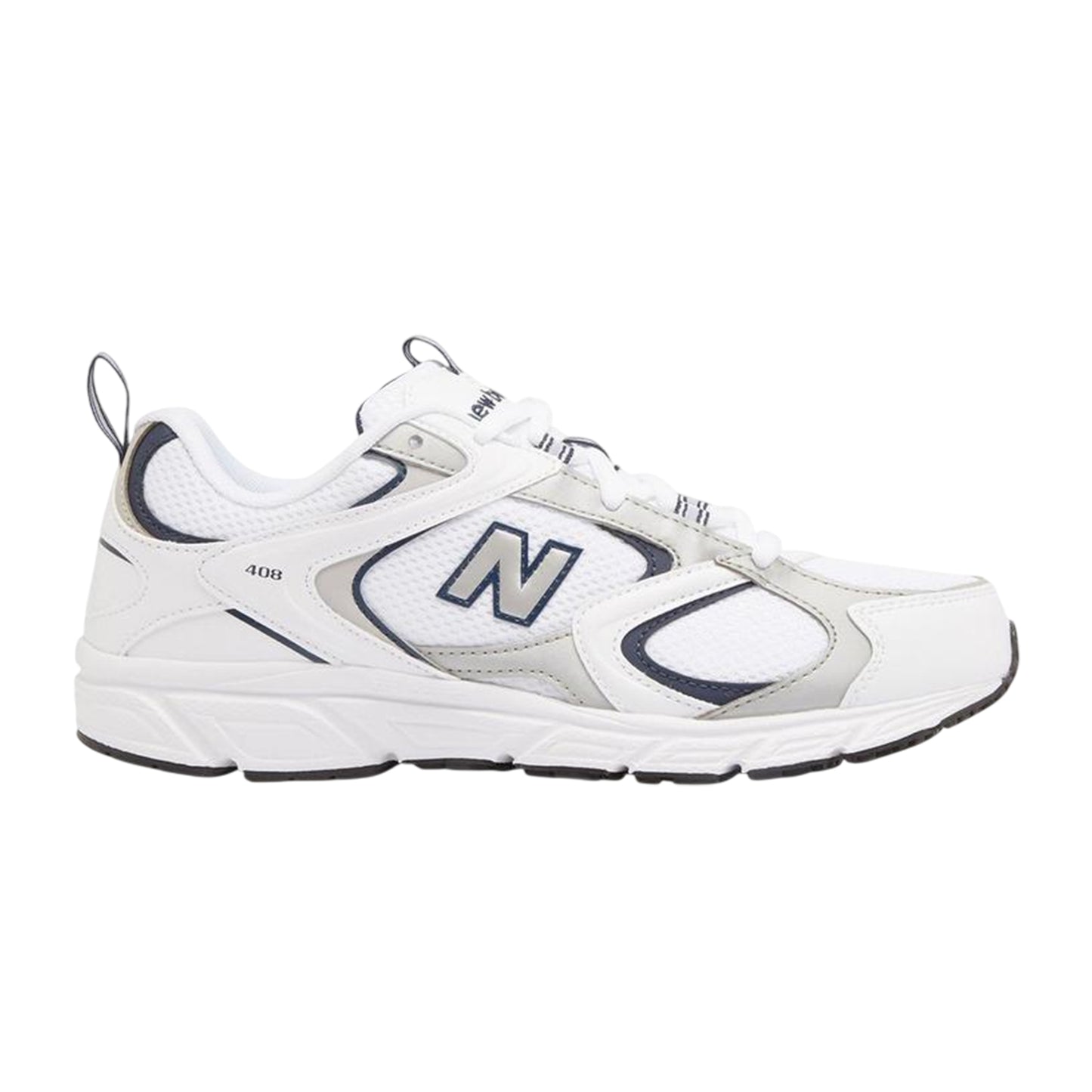 White-Navy - Front - New Balance Womens-Ladies 408 V1 Leather Trainers