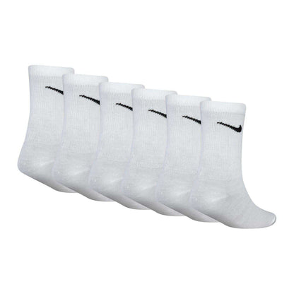 White - Back - Nike Childrens-Kids Logo Crew Socks (Pack of 6)