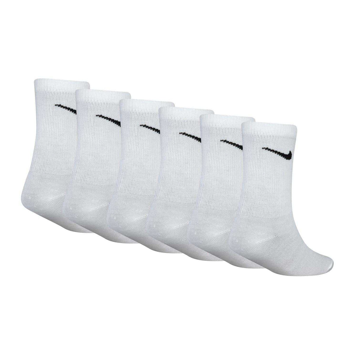 White - Back - Nike Childrens-Kids Logo Crew Socks (Pack of 6)