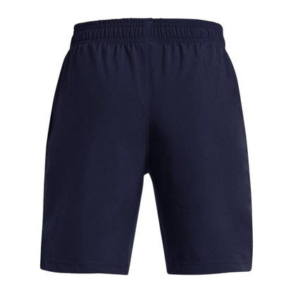 Academy Blue - Back - Under Armour Boys Tech Woven Wordmark Shorts