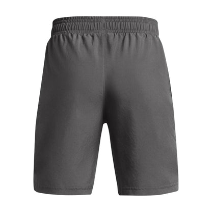 Grey - Back - Under Armour Boys Tech Woven Wordmark Shorts