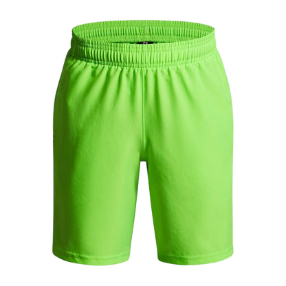 Hyper Green - Front - Under Armour Boys Tech Woven Wordmark Shorts