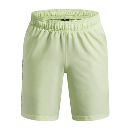 Light Green - Front - Under Armour Boys Tech Woven Wordmark Shorts