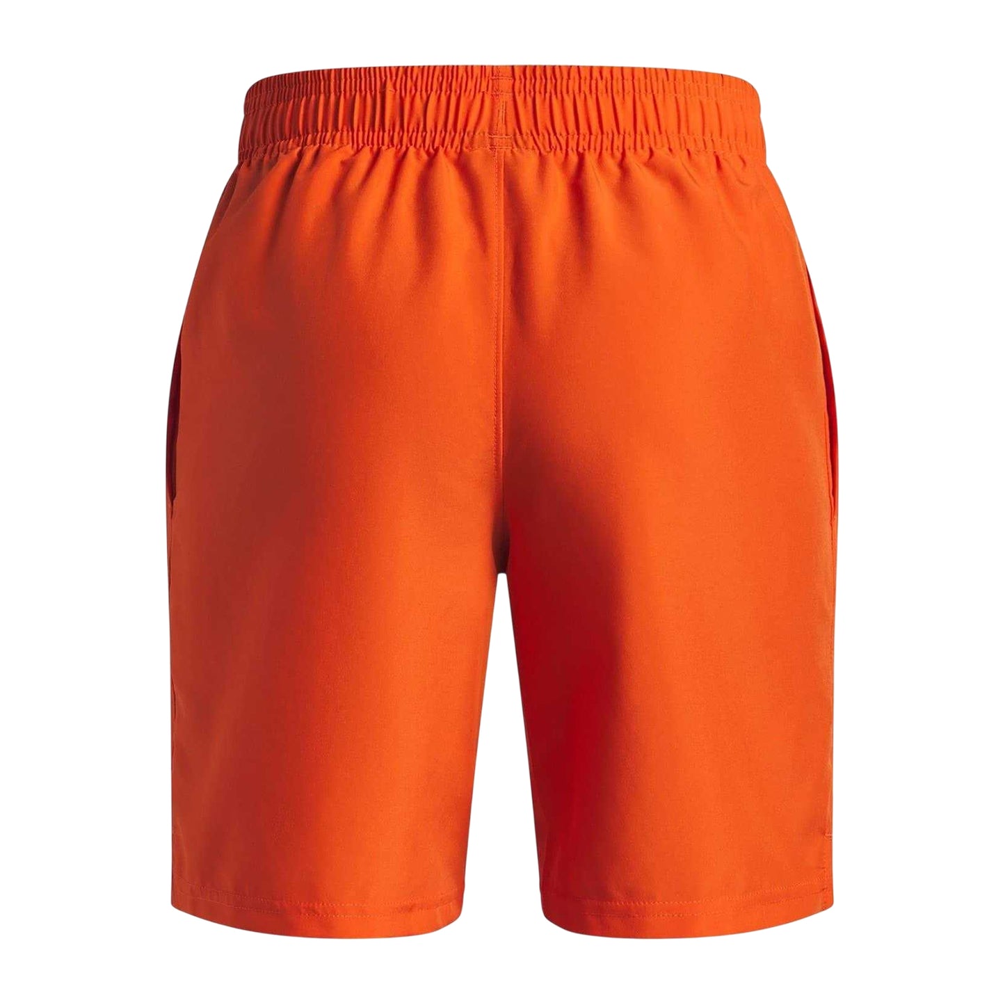Orange - Back - Under Armour Boys Tech Woven Wordmark Shorts