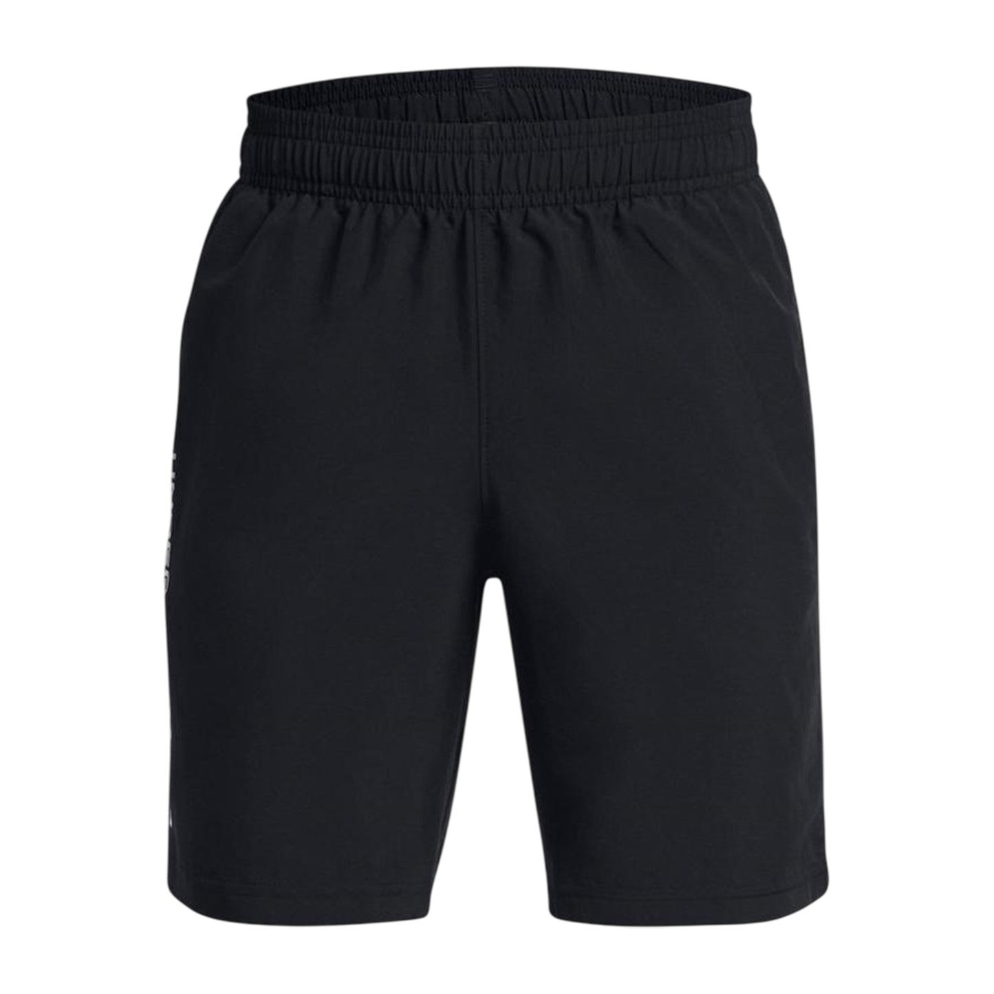 Black - Front - Under Armour Boys Tech Woven Wordmark Shorts