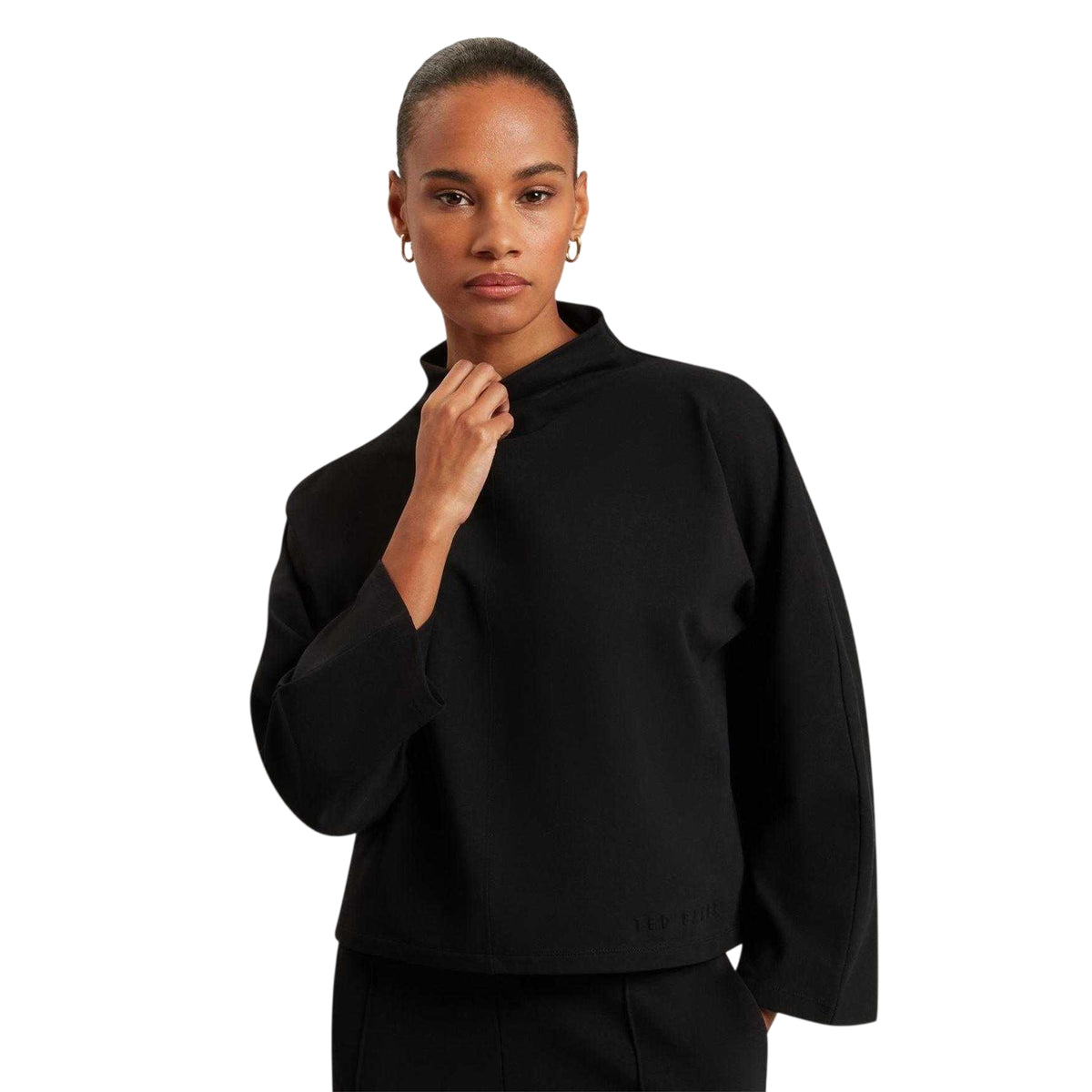 Black - Side - Ted Baker Womens-Ladies Boxy Sweatshirt
