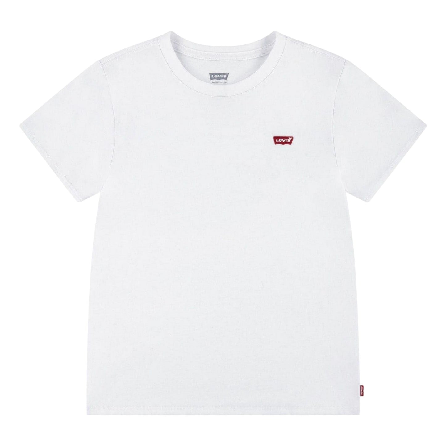 White - Front - Levis Childrens-Kids Batwing Logo Crew Neck T-Shirt