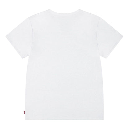 White - Back - Levis Childrens-Kids Batwing Logo Crew Neck T-Shirt