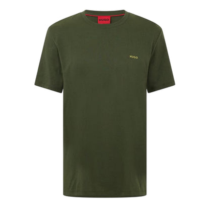 Dark Green - Front - Hugo Boss Mens Dero T-Shirt