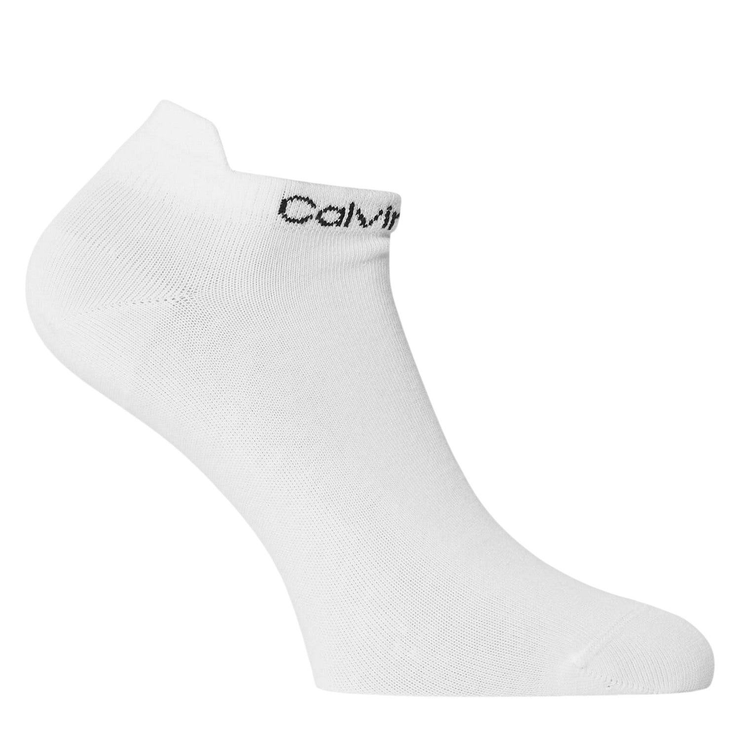 White - Front - Calvin Klein Womens-Ladies Plain Trainer Socks
