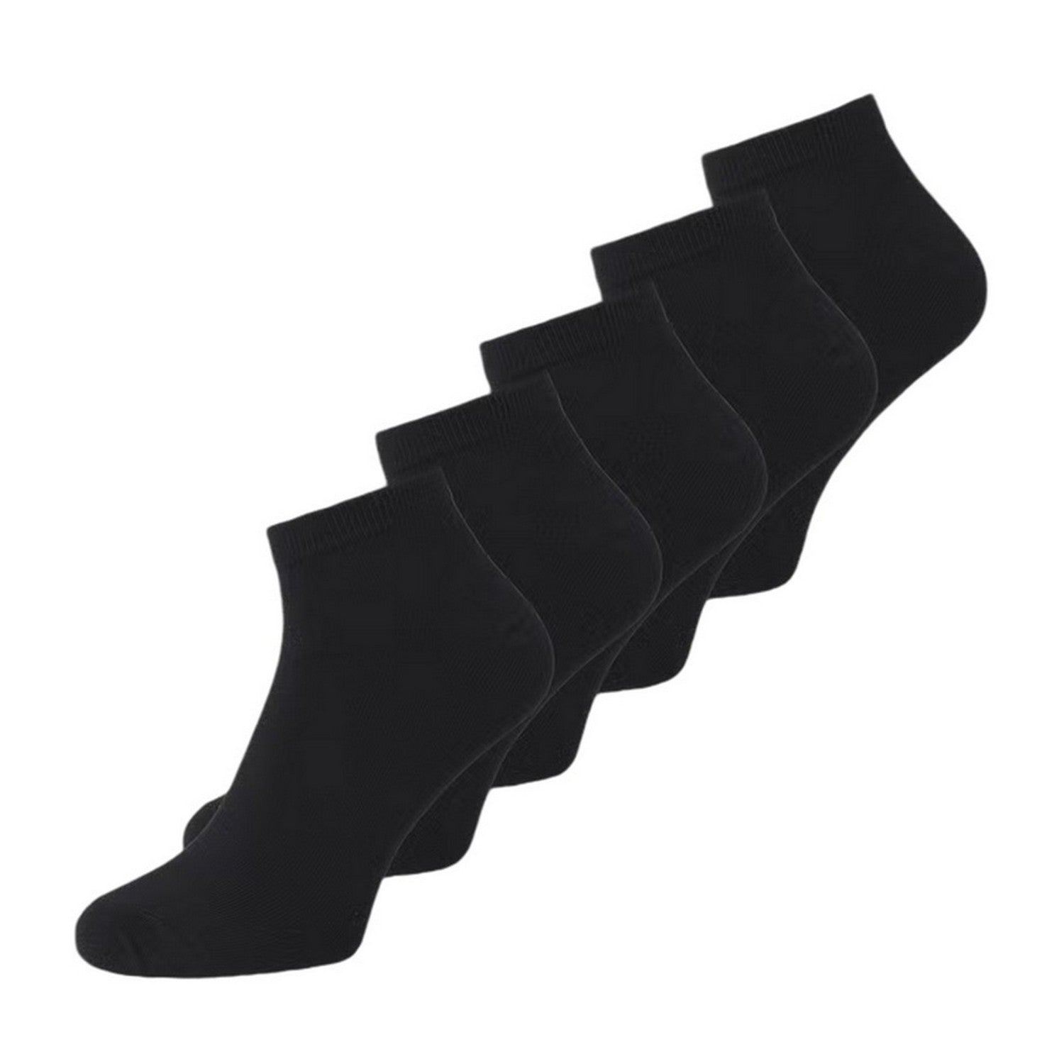 Black - Front - Jack And Jones Unisex Adult Dongo Ankle Socks (Pack of 5)