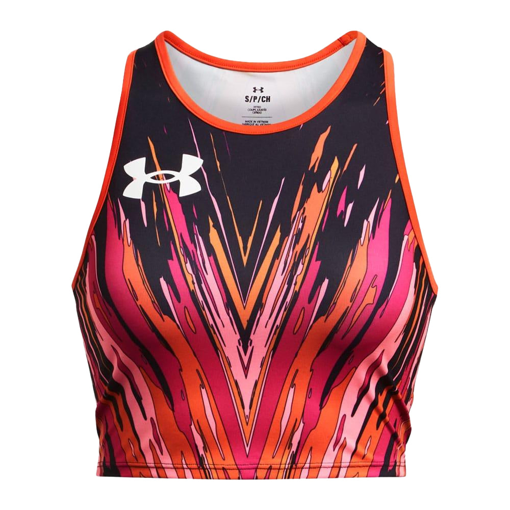 Black - Front - Under Armour Womens-Ladies Pro Runner Tank Top