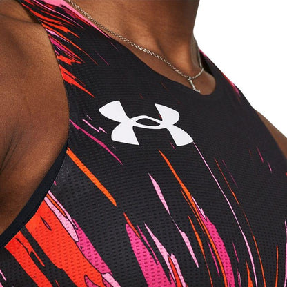 Black - Pack Shot - Under Armour Womens-Ladies Pro Runner Tank Top