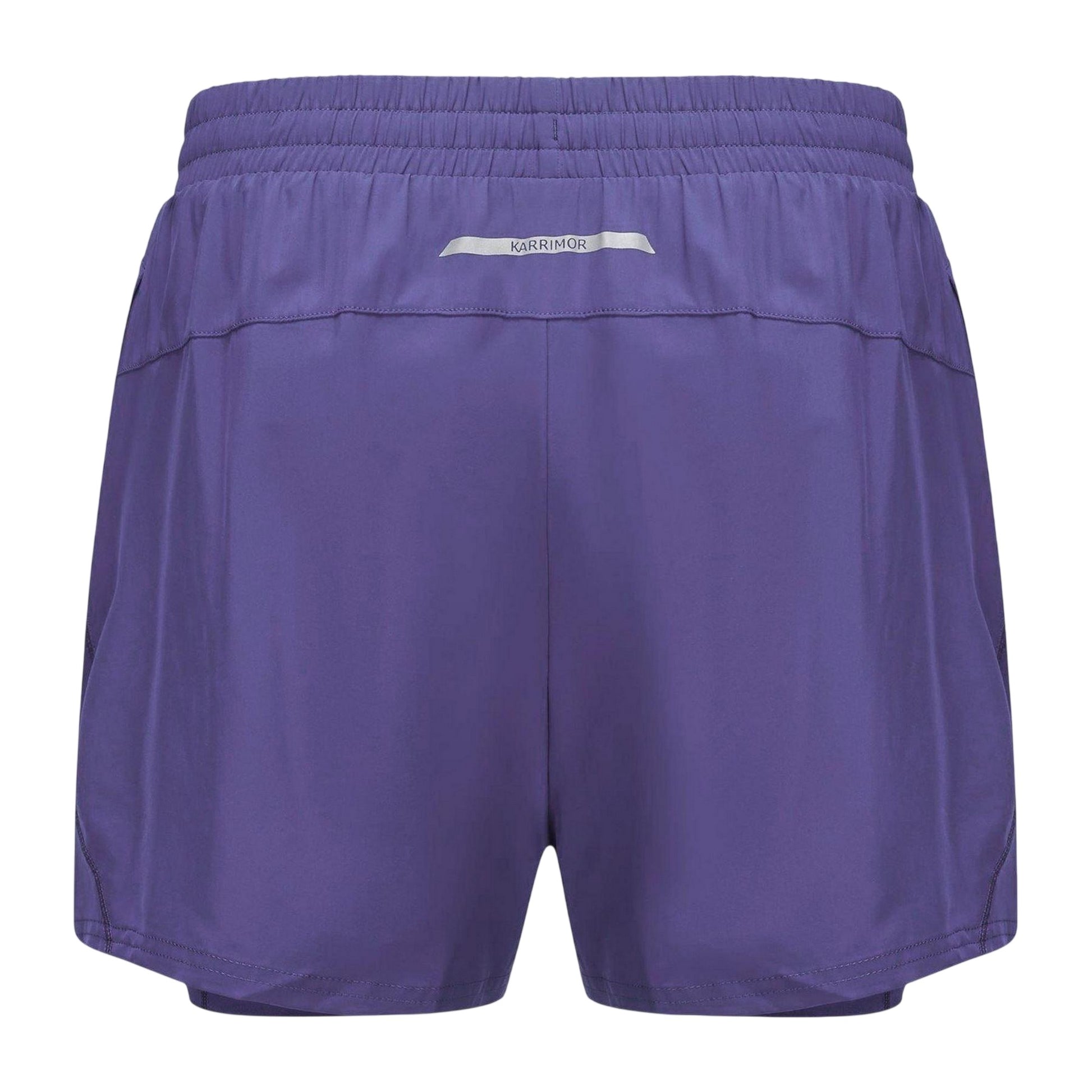 Purple - Back - Karrimor Womens-Ladies 2 in 1 Running Shorts