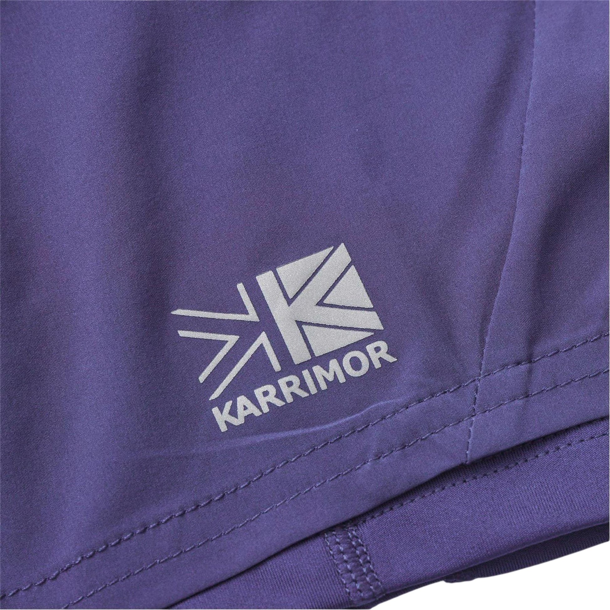 Purple - Side - Karrimor Womens-Ladies 2 in 1 Running Shorts