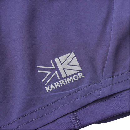 Purple - Side - Karrimor Womens-Ladies 2 in 1 Running Shorts
