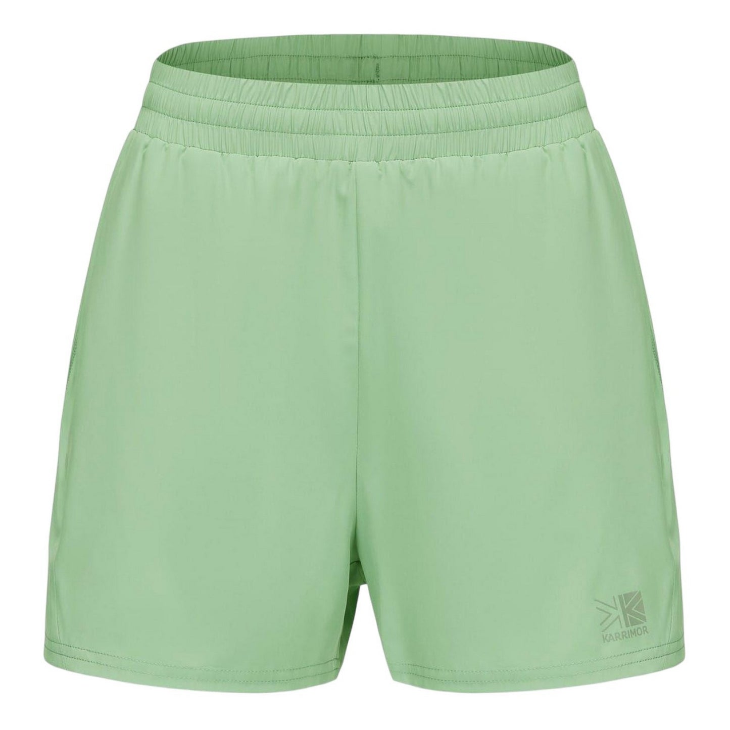 Sage Green - Front - Karrimor Womens-Ladies 2 in 1 Running Shorts