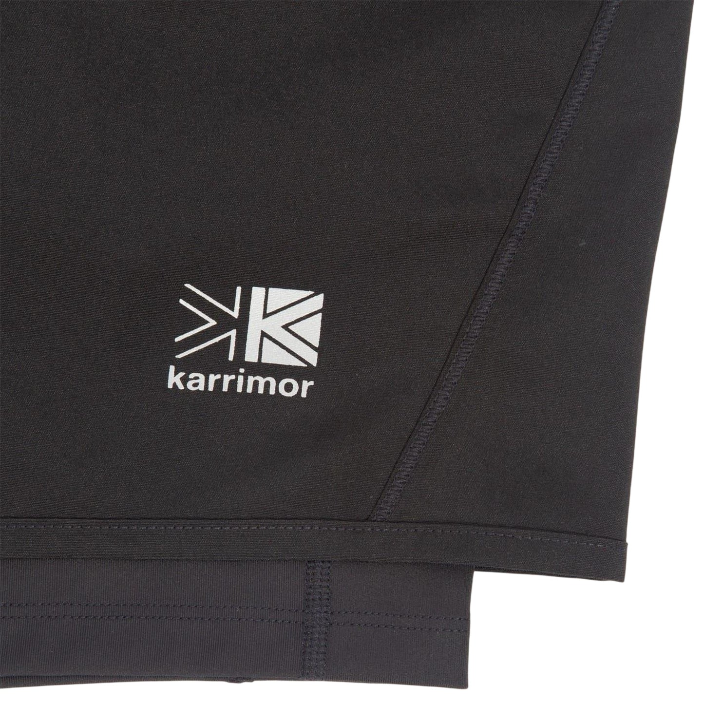 Black - Side - Karrimor Womens-Ladies 2 in 1 Running Shorts