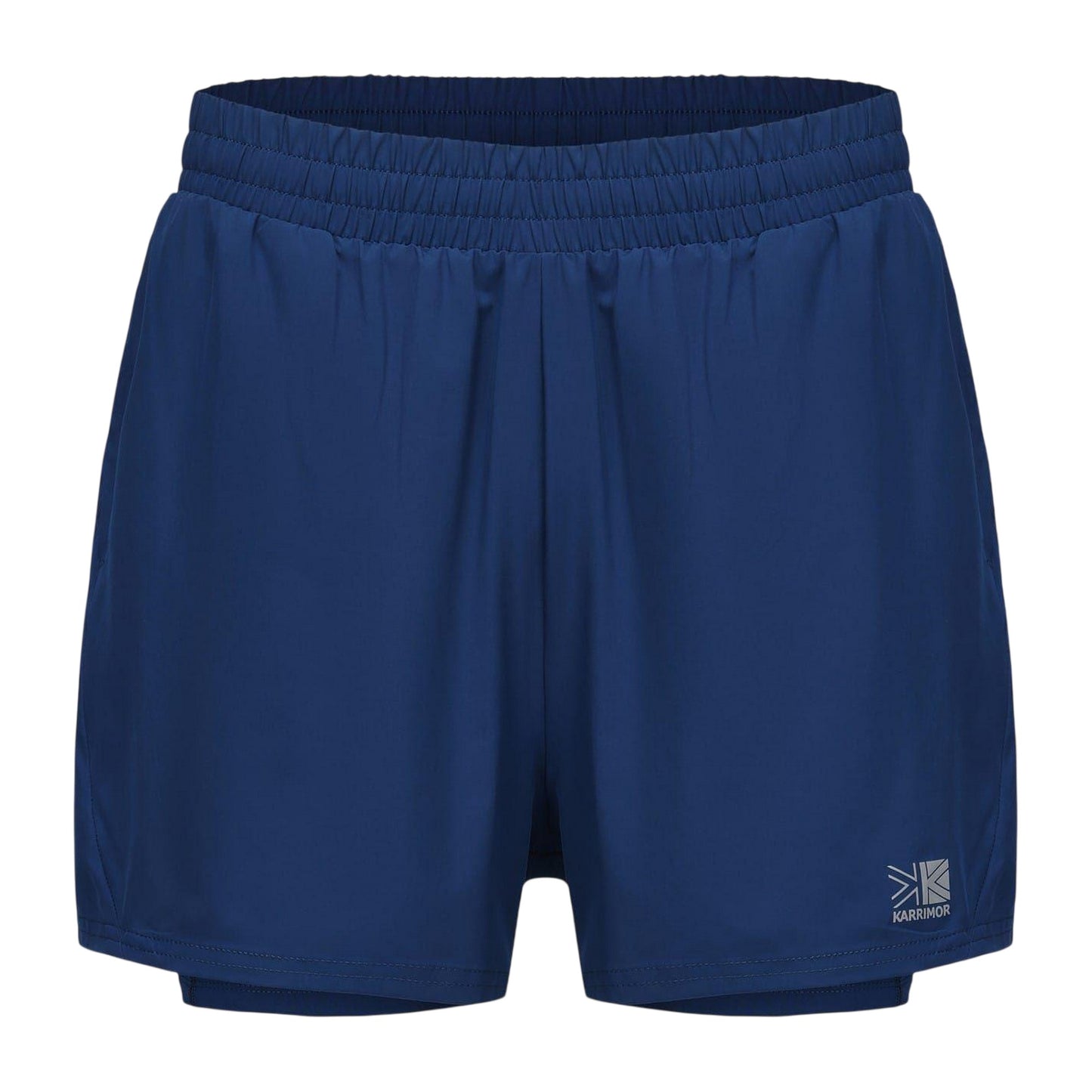 Navy - Front - Karrimor Womens-Ladies 2 in 1 Running Shorts