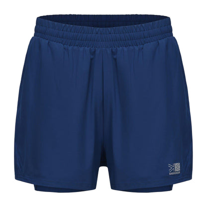 Navy - Front - Karrimor Womens-Ladies 2 in 1 Running Shorts