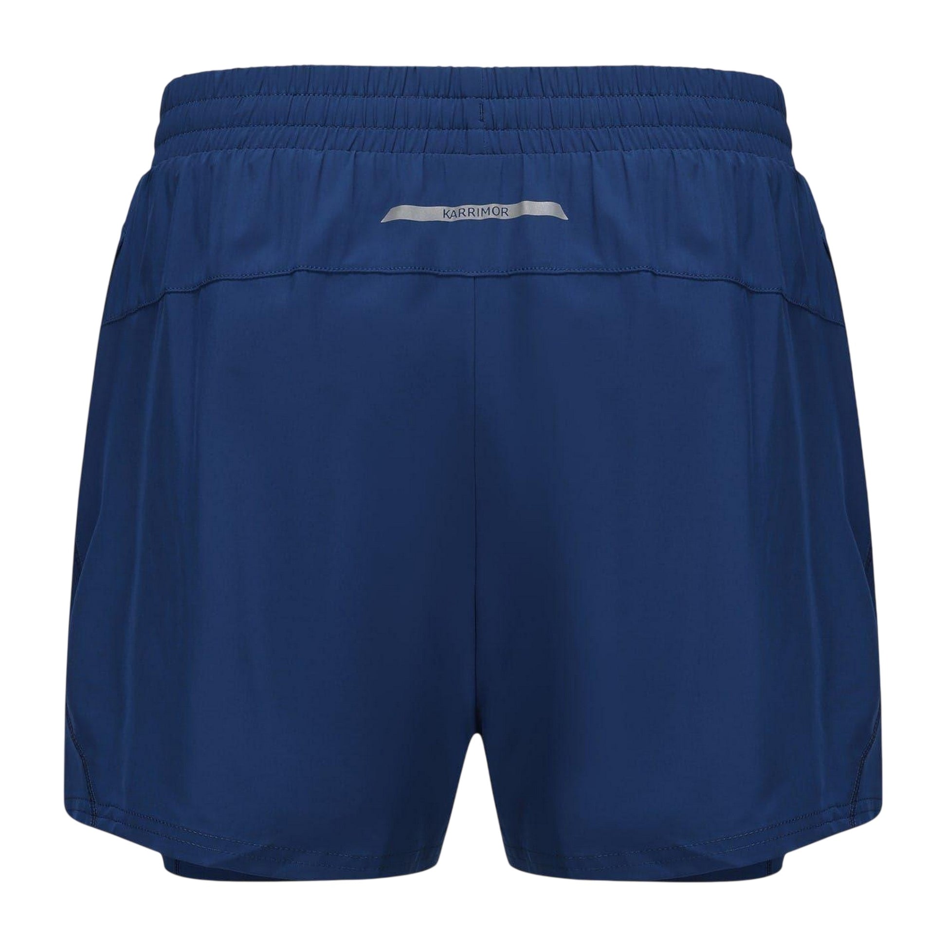 Navy - Back - Karrimor Womens-Ladies 2 in 1 Running Shorts