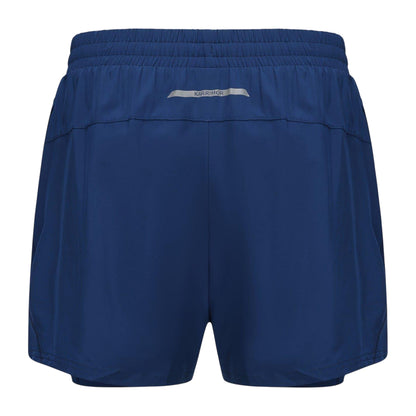 Navy - Back - Karrimor Womens-Ladies 2 in 1 Running Shorts