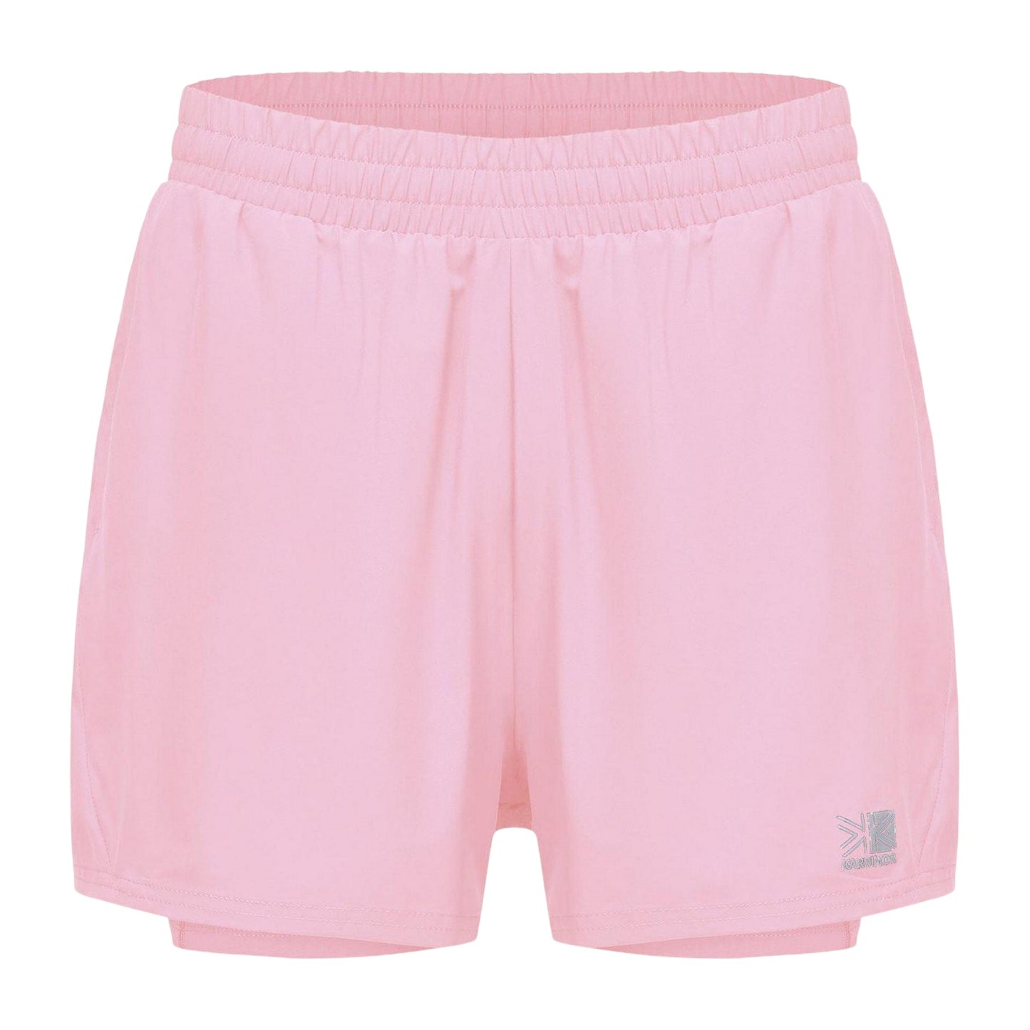 Pink Mist - Front - Karrimor Womens-Ladies 2 in 1 Running Shorts