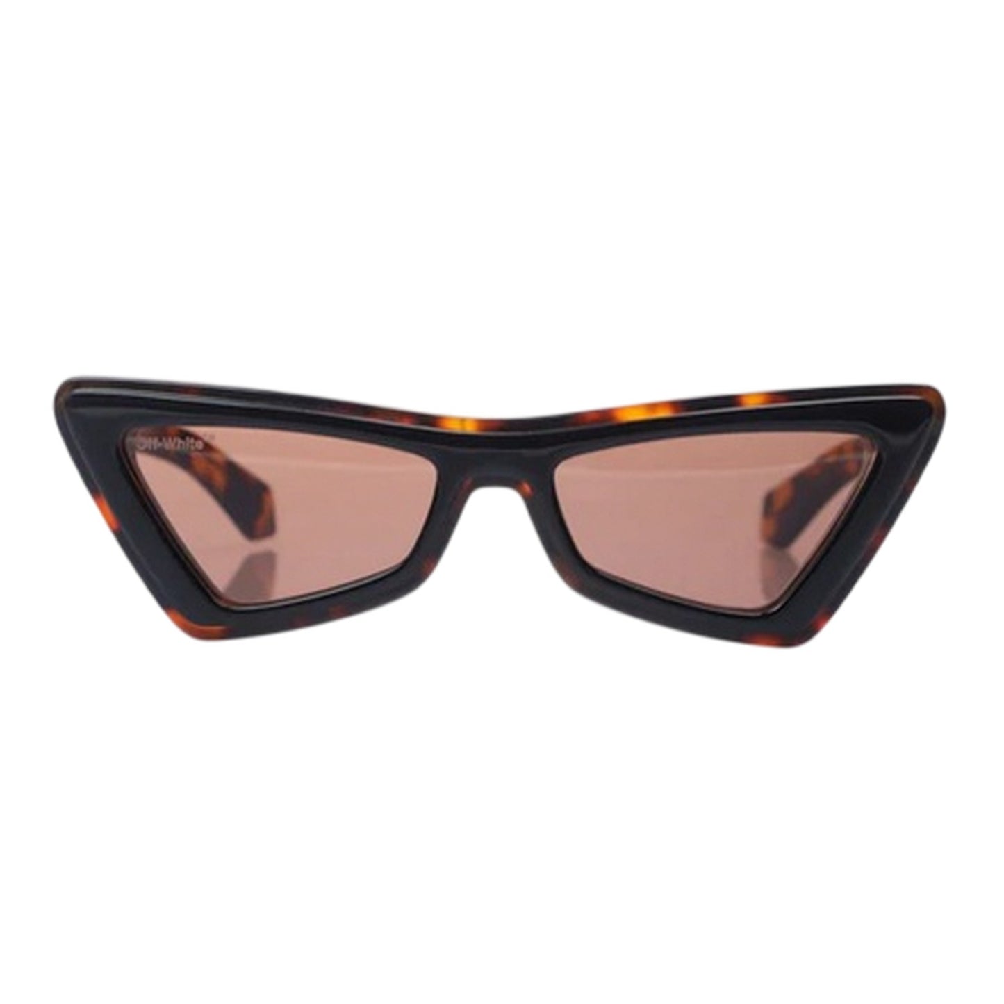 Havana Brown - Front - Off-White Womens-Ladies Artemisia Cat Eye Sunglasses