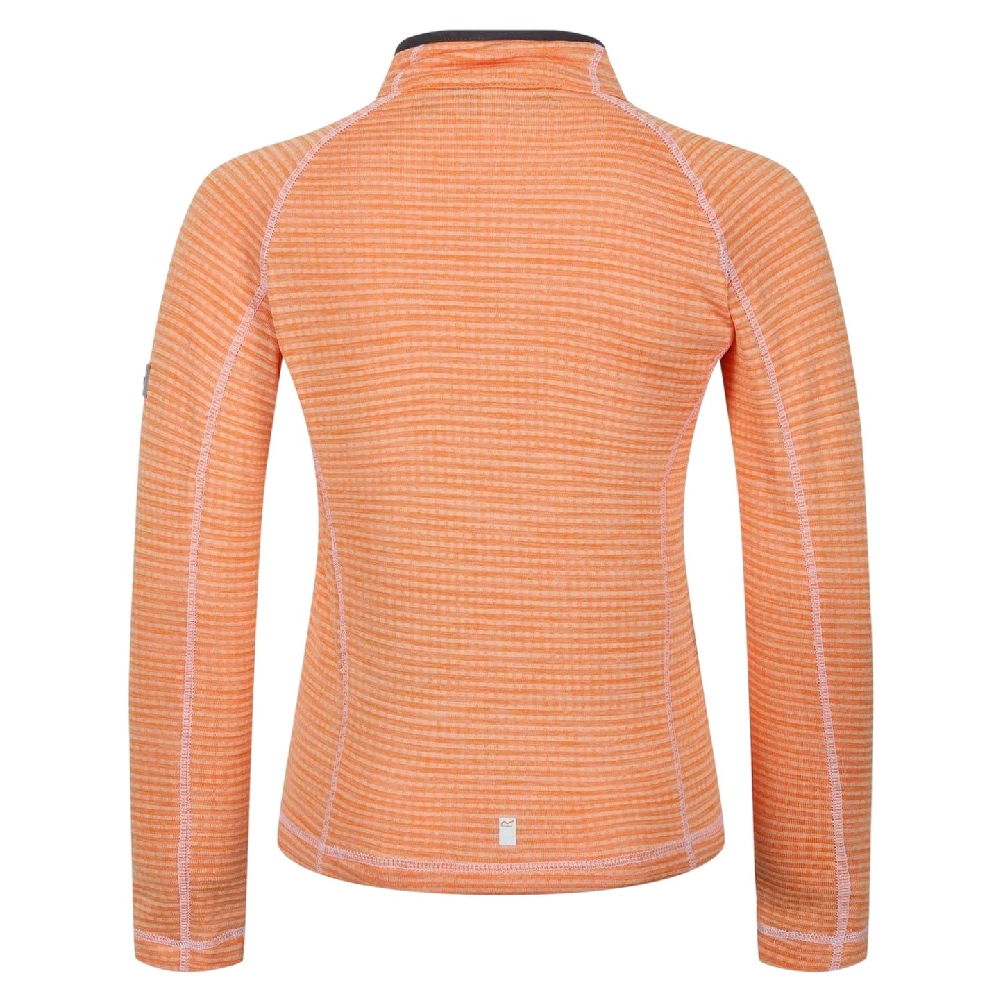 Apricot Orange - Back - Regatta Childrens-Kids Horizontal Stripe Funnel Neck Regular Raglan Sweatshirt
