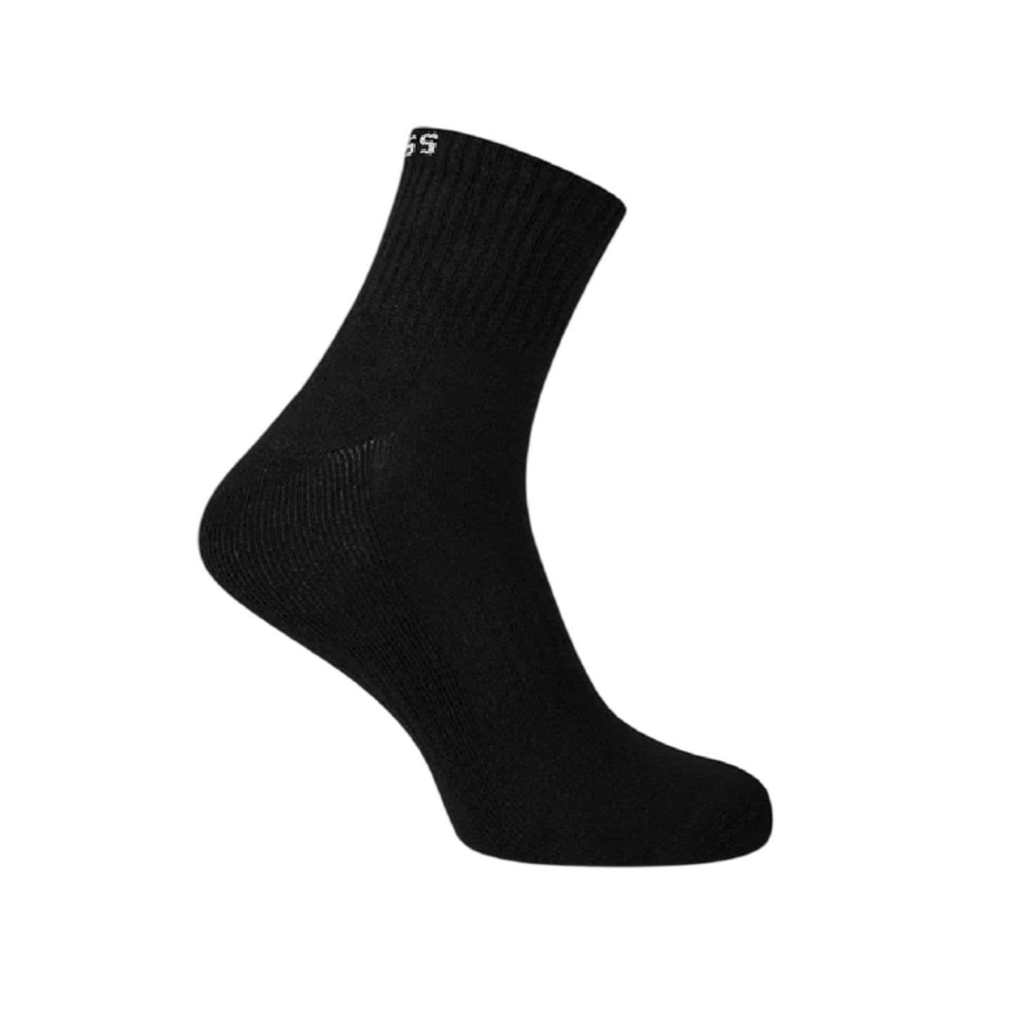 Black - Back - Boss Unisex Adult Crew Socks