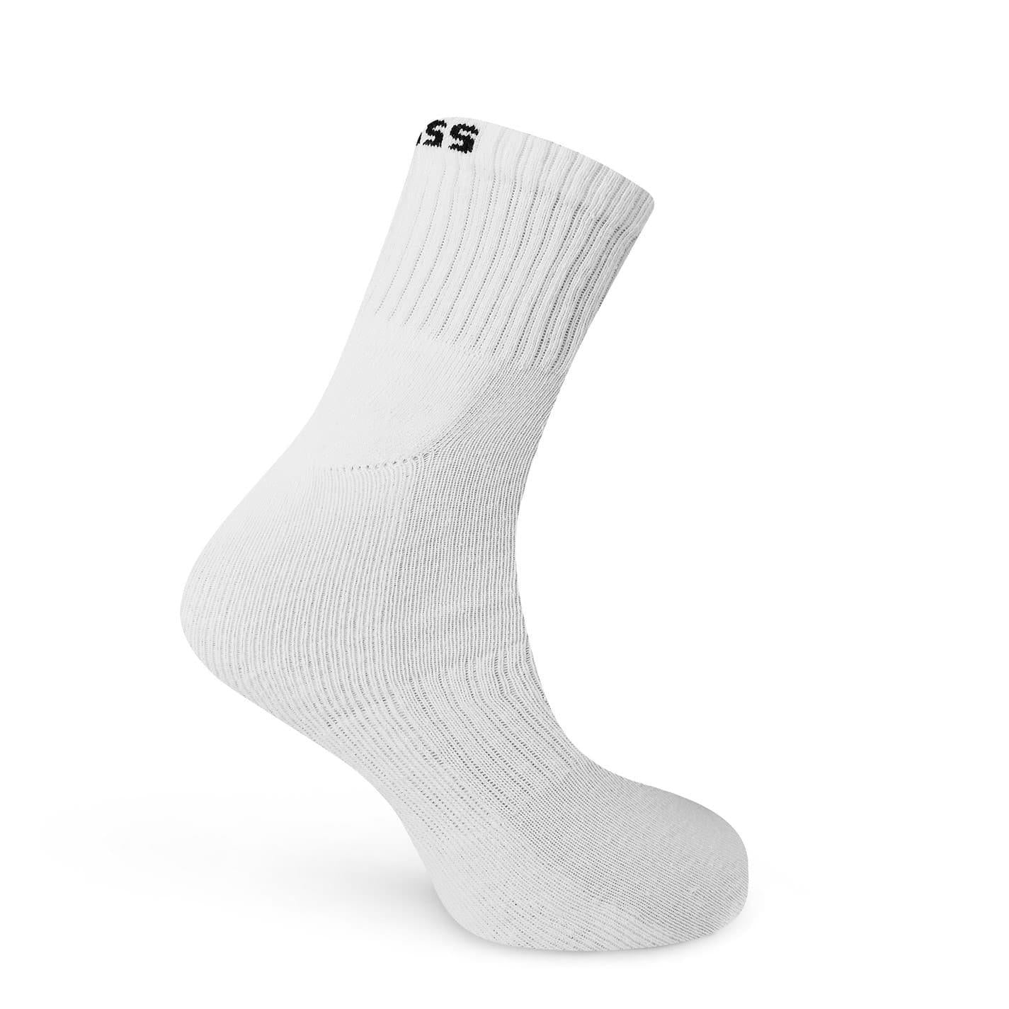White - Side - Boss Unisex Adult Crew Socks