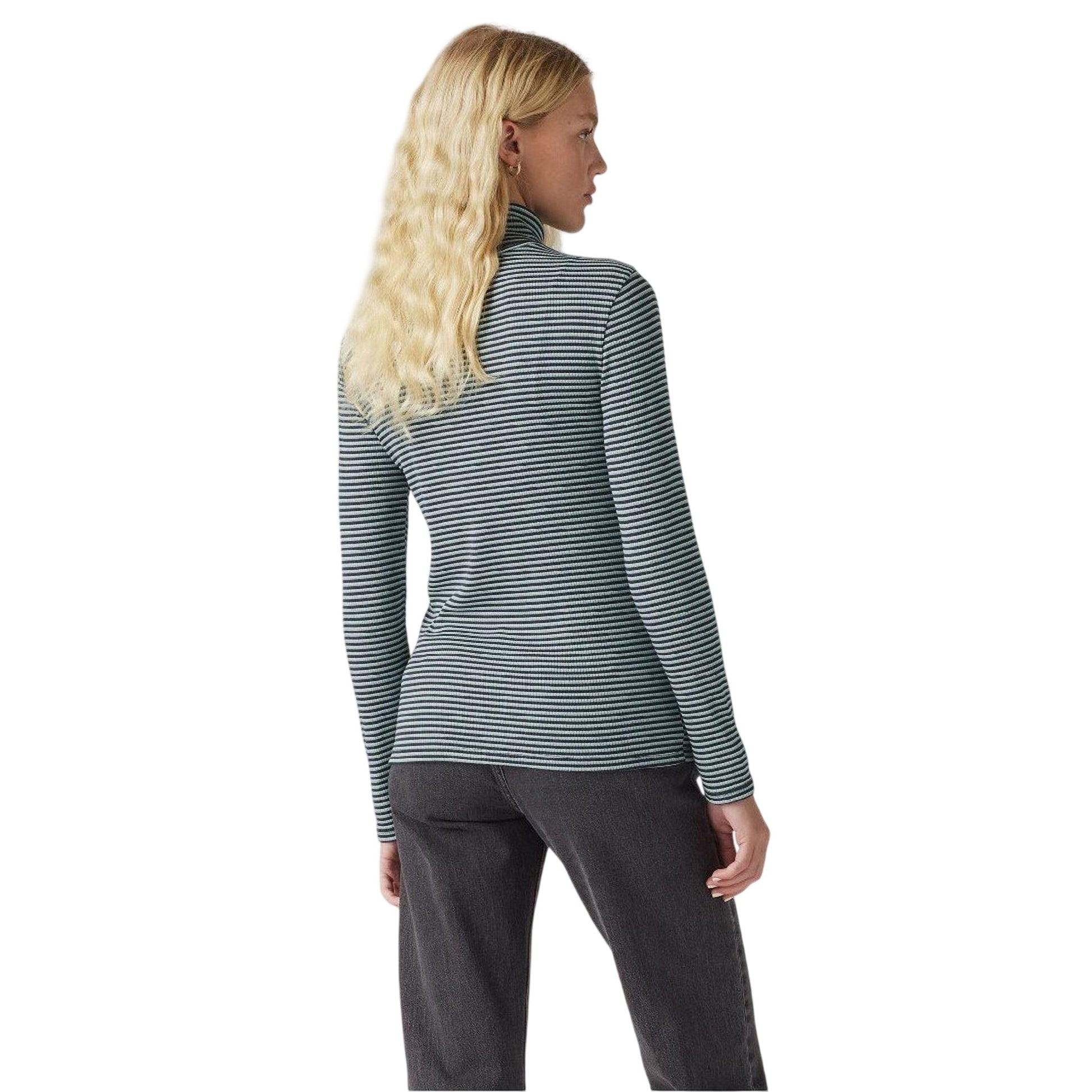 Navy Blazer - Back - Levis Womens-Ladies Turtle Neck Long-Sleeved Top