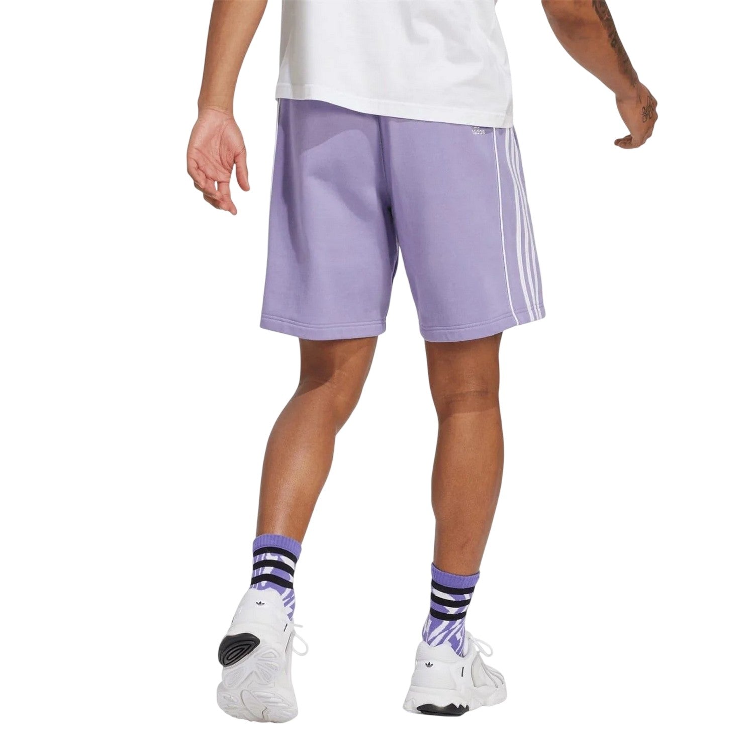 Lavender - Back - Adidas Mens Essential 3 Stripes Athletic Shorts