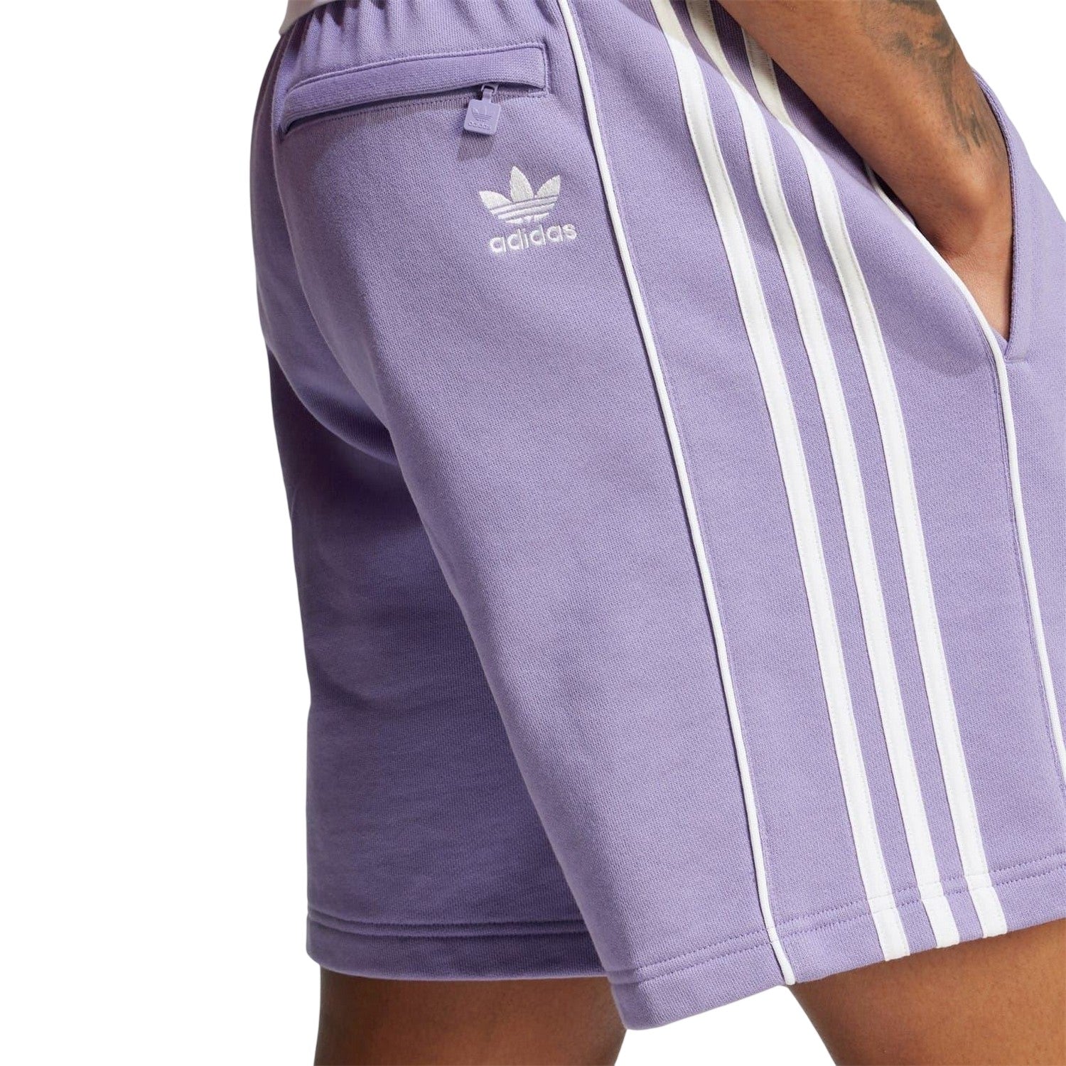 Lavender - Lifestyle - Adidas Mens Essential 3 Stripes Athletic Shorts