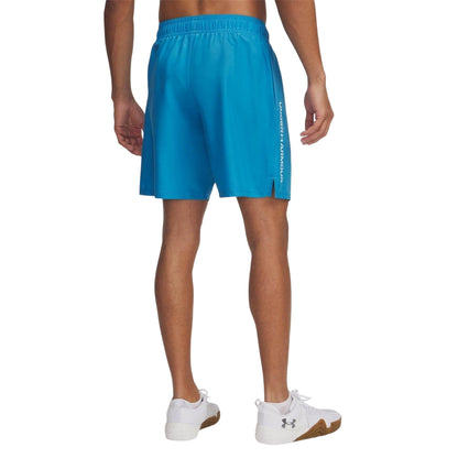 Ethereal Blue - Back - Under Armour Mens Wordmarks Woven Tech Shorts