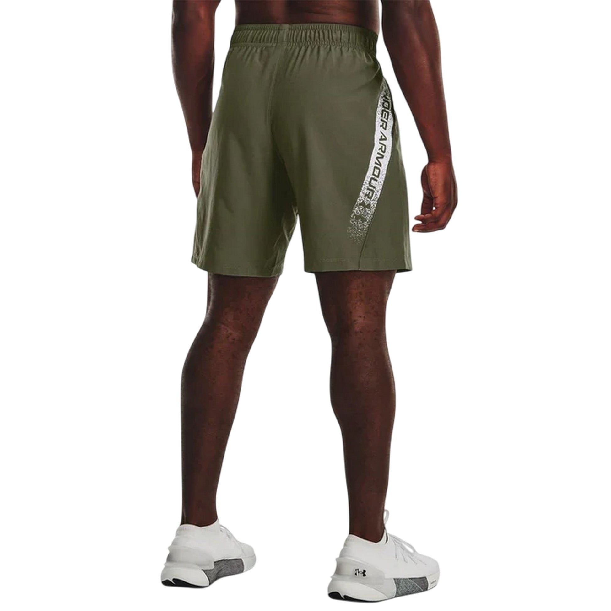 Green - Back - Under Armour Mens Wordmarks Woven Tech Shorts