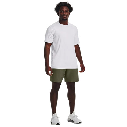 Green - Side - Under Armour Mens Wordmarks Woven Tech Shorts