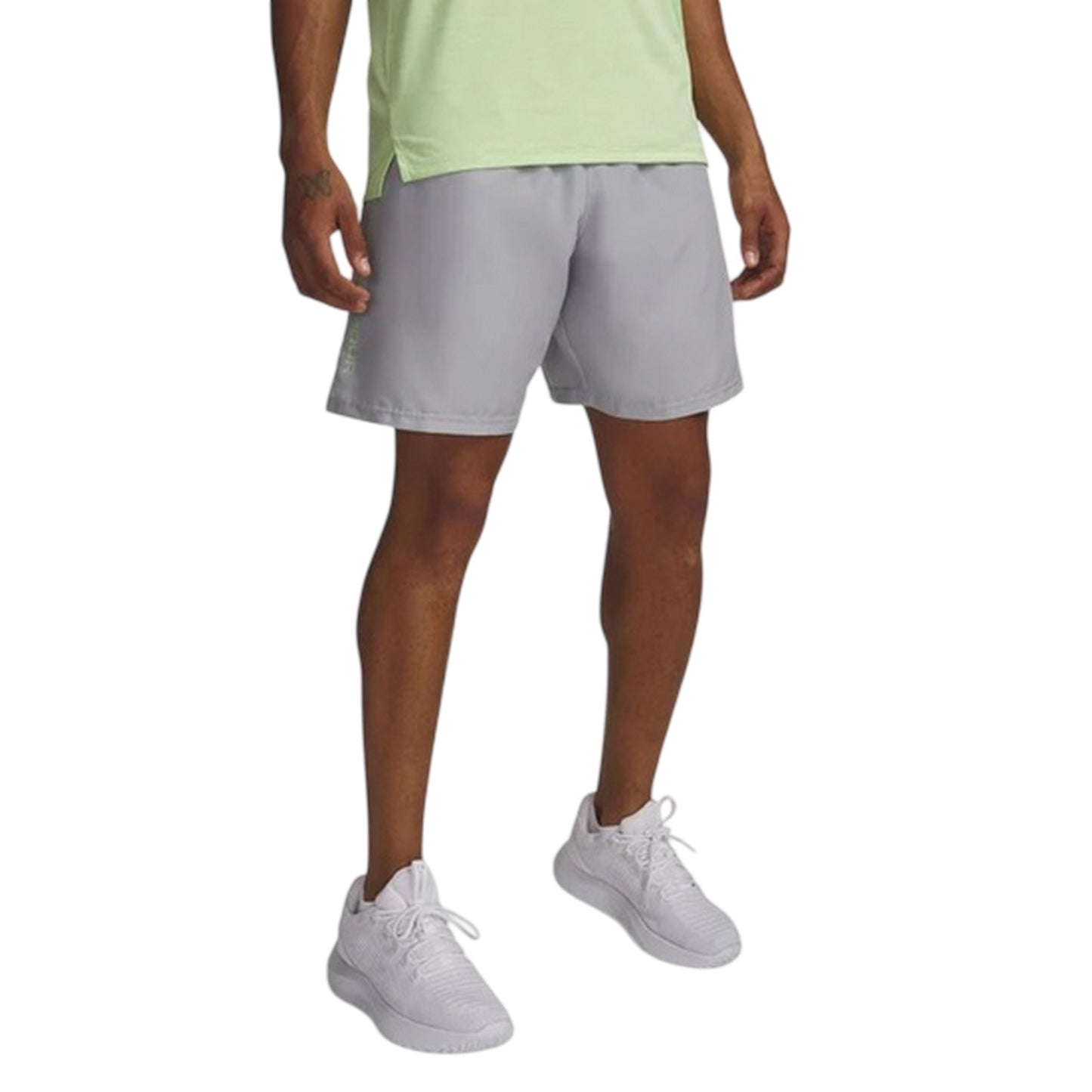 Grey - Front - Under Armour Mens Wordmarks Woven Tech Shorts