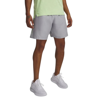 Grey - Front - Under Armour Mens Wordmarks Woven Tech Shorts