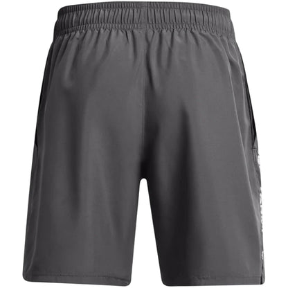Grey-Black - Back - Under Armour Mens Wordmarks Woven Tech Shorts