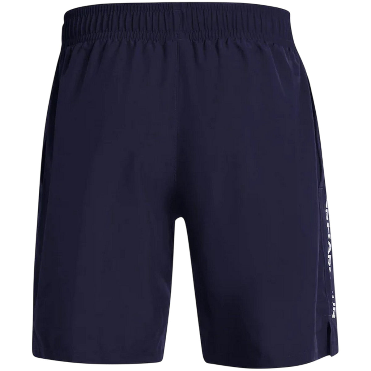 Academy Blue-White - Back - Under Armour Mens Wordmarks Woven Tech Shorts