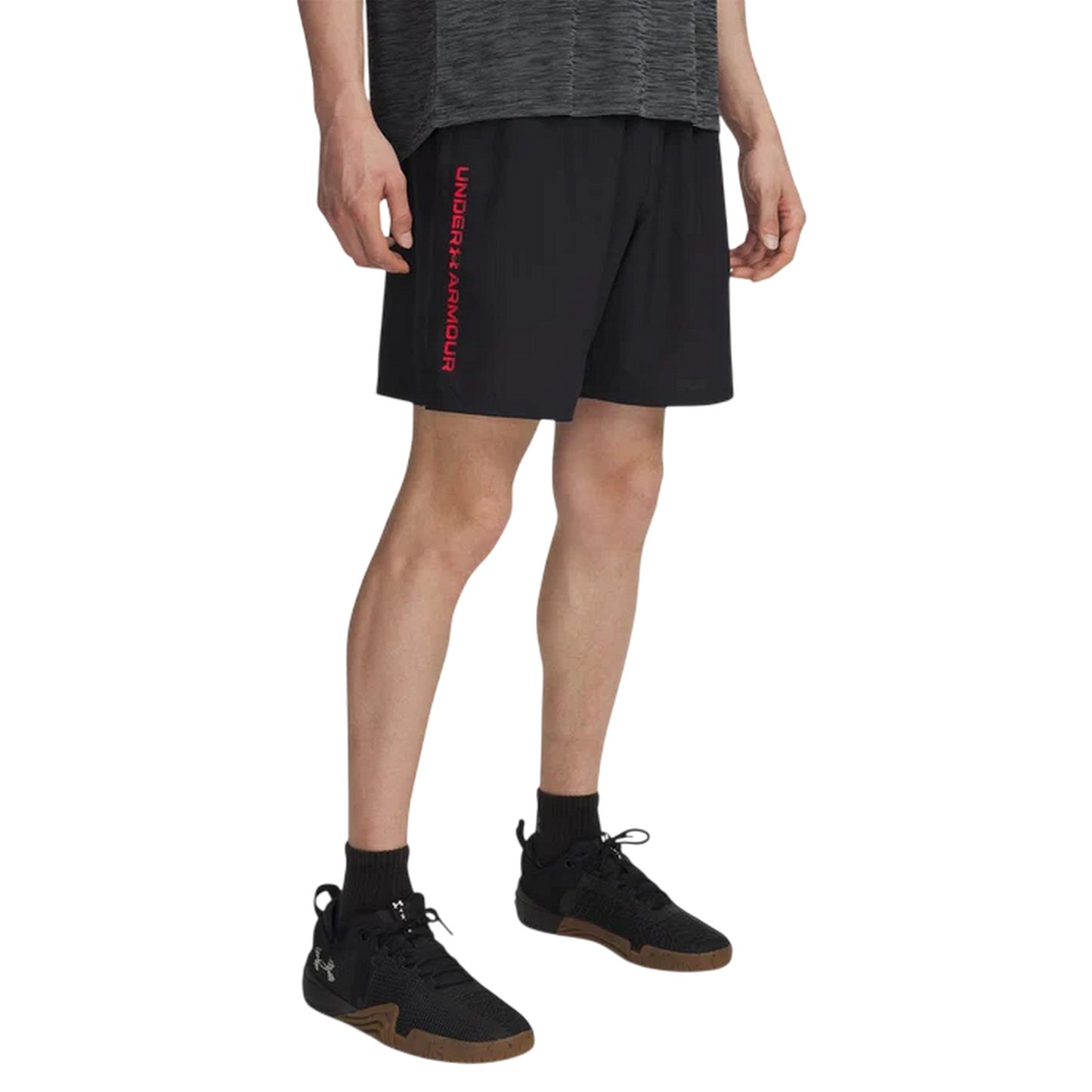 Black - Front - Under Armour Mens Wordmarks Woven Tech Shorts