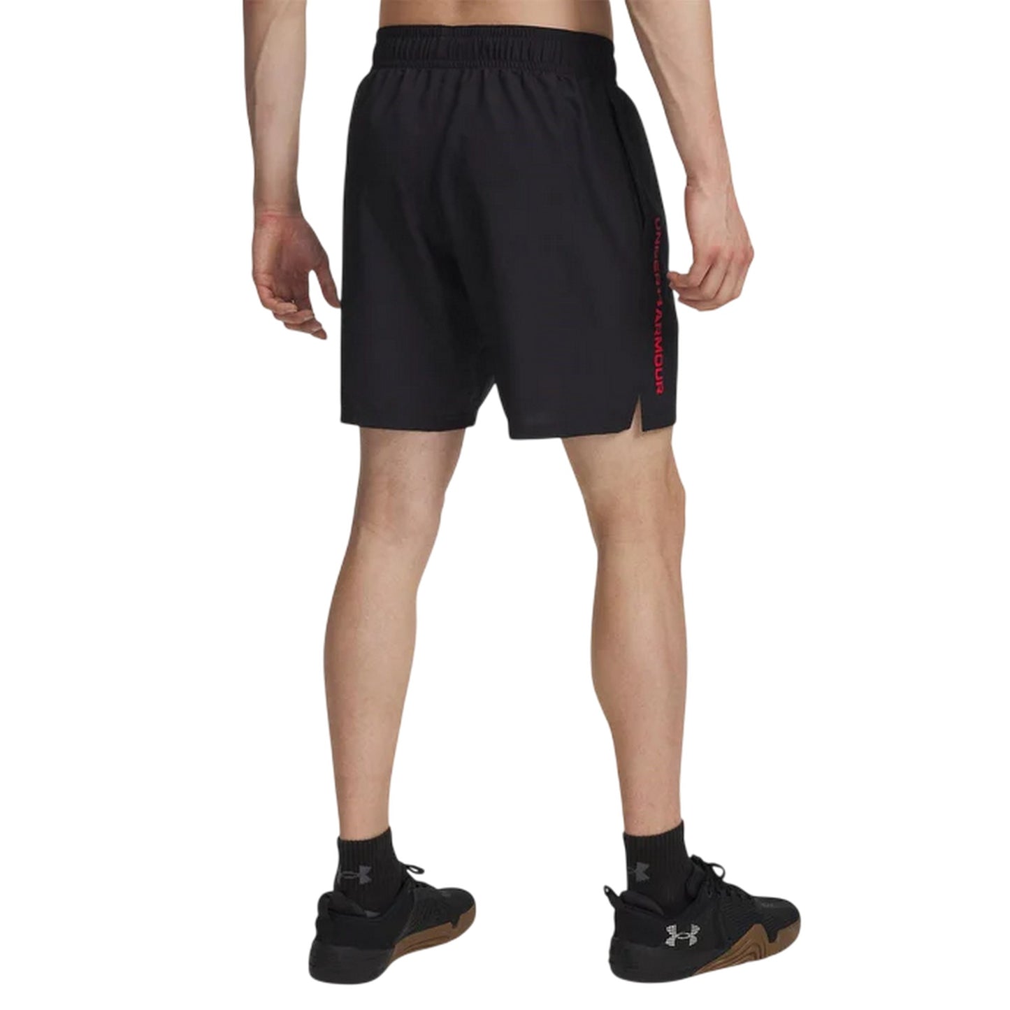 Black - Back - Under Armour Mens Wordmarks Woven Tech Shorts