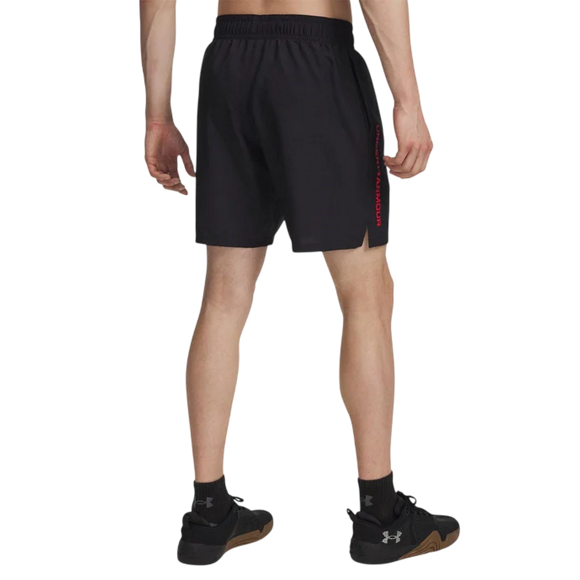 Black - Back - Under Armour Mens Wordmarks Woven Tech Shorts