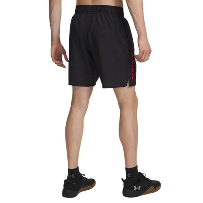 Black - Back - Under Armour Mens Wordmarks Woven Tech Shorts
