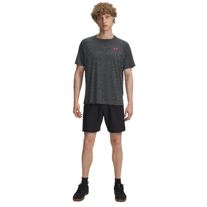 Black - Side - Under Armour Mens Wordmarks Woven Tech Shorts