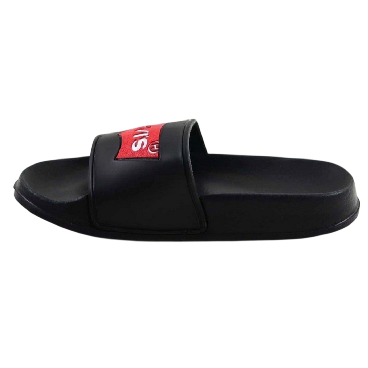 Black - Side - Levis Boys Batwing Logo Sliders